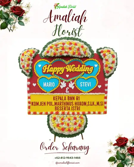 Papan Bunga Pernikahan Pujo Dadi